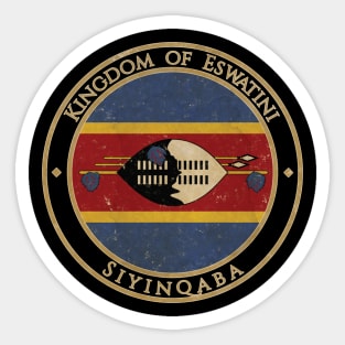 Vintage Kingdom of Eswatini Swaziland Africa African Flag Sticker
